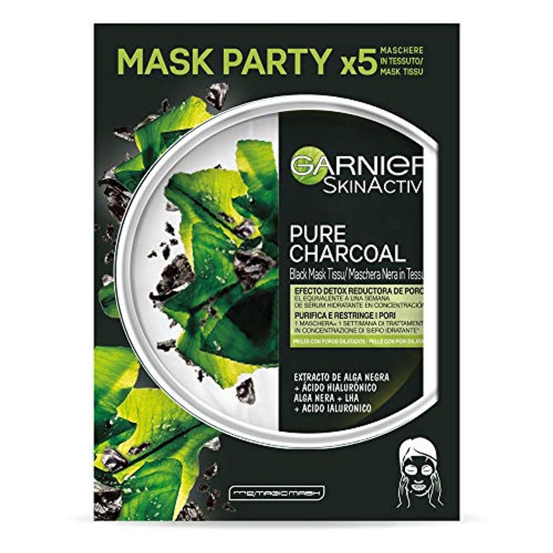 Social Garnier Skin Active - Black mask tissu pure charcoal