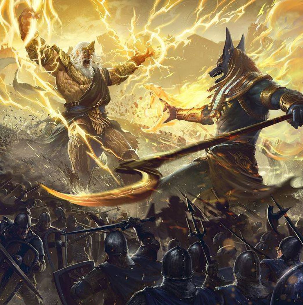 A luta entre dois deuses