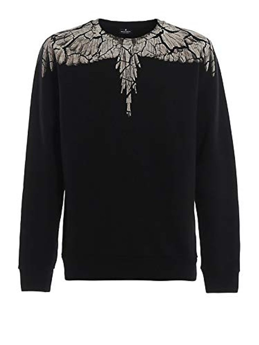 Social Marcelo Burlon Felpa Earth Wings CMBA009R20FLE0021060 Nero Uomo XS