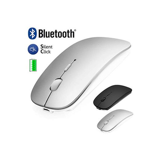 Ratón Inalámbrico Bluetooth para Laptop/Macbook/iPad/iPhone (iOS 13.1.2 y posterior)/PC/Computer/Android Mini Ratón Silencioso