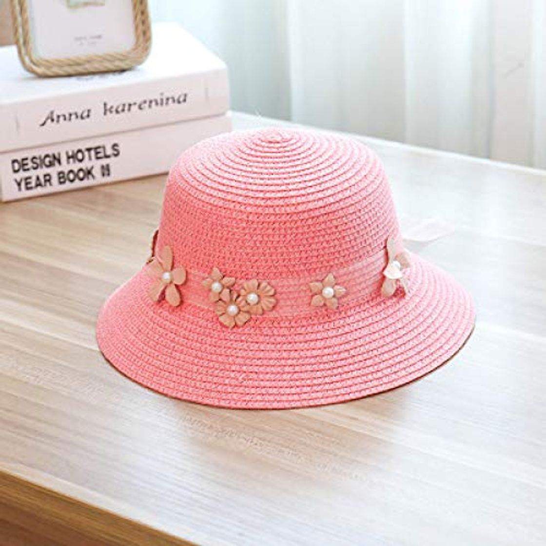 Moda kyprx Gorra de poliéster Gorra Gorra Gorra TopSheap Sun Perlas navegante irls Bow Beach Roup Rosa