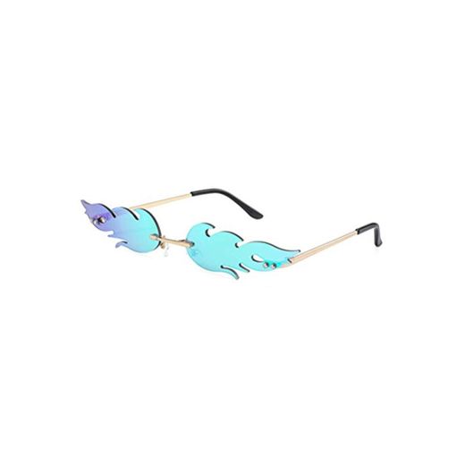 JFan Gafas de sol Unisex Adulto Vintage Polarizadas Mujer Hombre UV400 Protección Gafas de sol con Montura Gafas Accesorios de Moda Creativos Gafas de sol de Verano