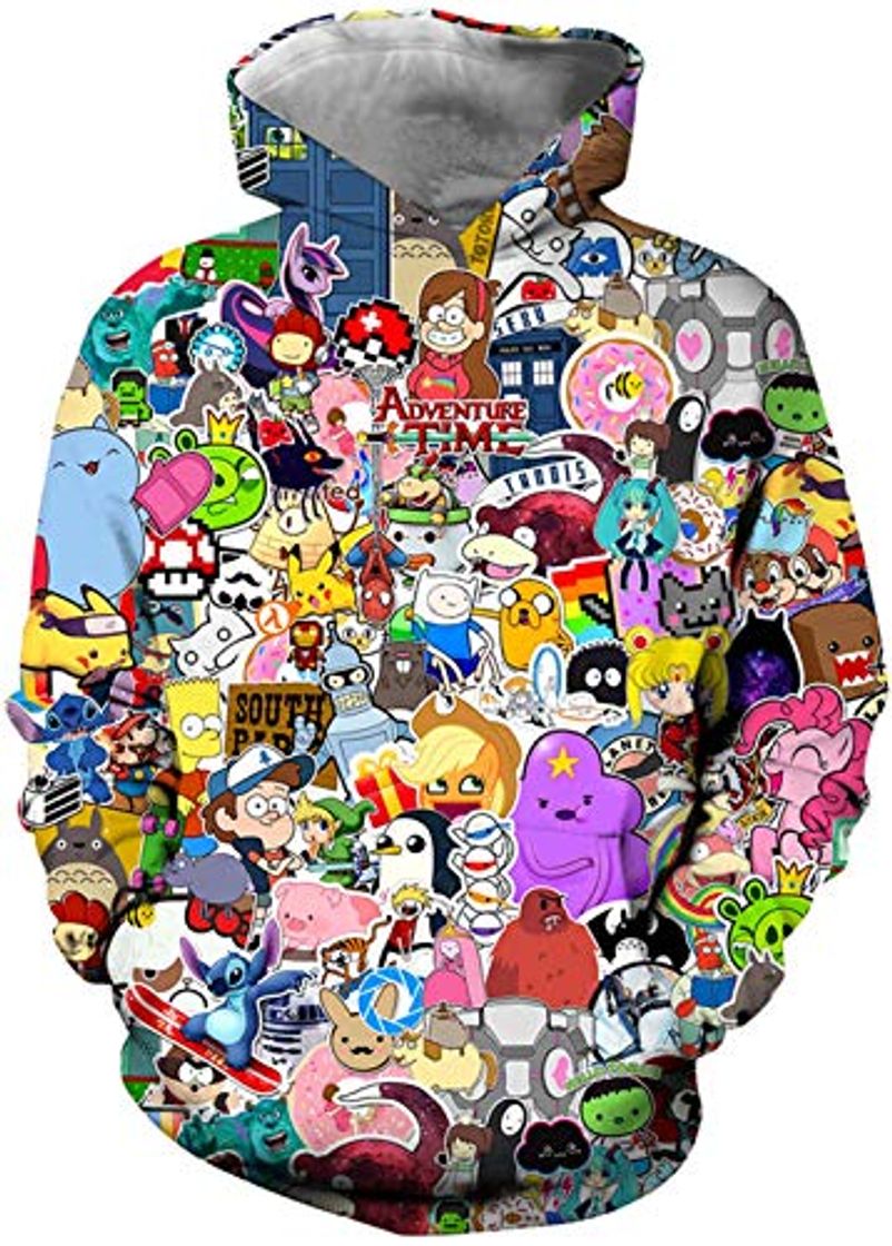 Social OLIPHEE Sudaderas con Capucha Estampado 3D Impresión de Anime Fantasia para Niños