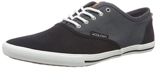 JACK & JONES Jjspider Canvas Blocking Asphalt - zapatilla deportiva de lona