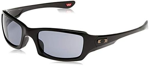 Oakley - Gafas de sol Rectangulares OO9238-04 para hombre, Polished Black/Grey