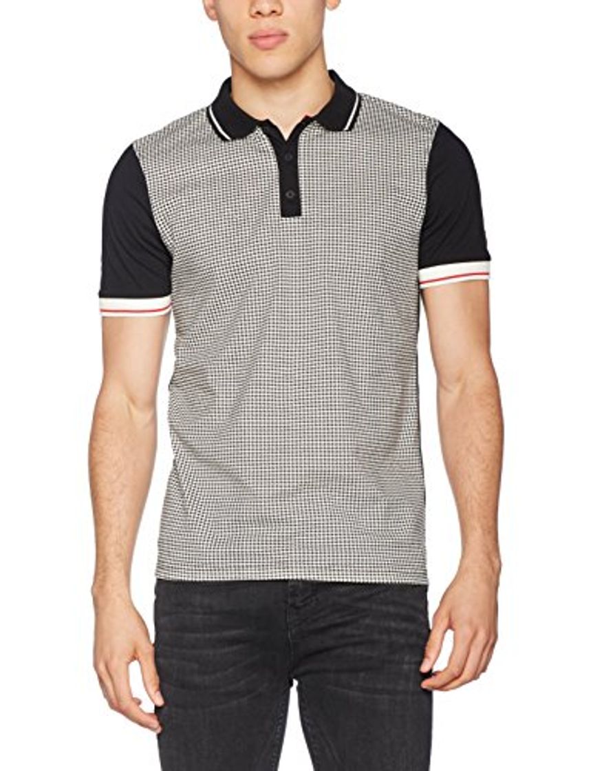 Social Merc of London Corona Polo Shirt Camisa, Noir