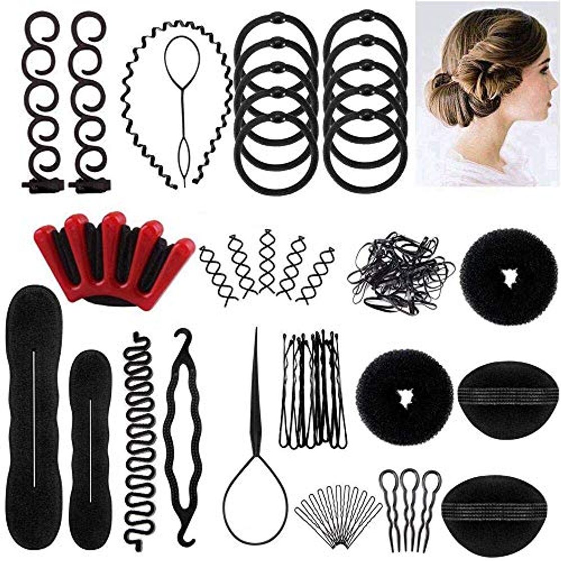 Social 25pcs Accesorios de Peinado