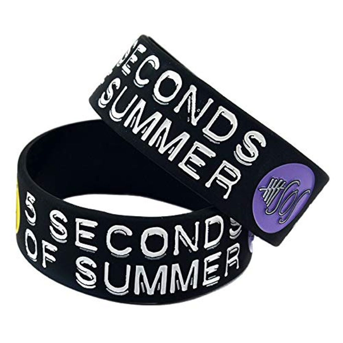 Moda Xlin Nueva música 5 Segundos de summer1 Pulgadas ayudando a Mano Pulsera de Silicona Debe hebra 5SOS