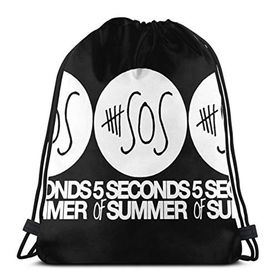 Fashion ANNAOSU Bolsas de Cuerdas Bolsas Unisex con cordón Bolsa de Gimnasio Deporte Gimnasio Senderismo Yoga Mochila Informal Ligera Bolsas de Almacenamiento 5sos Transparent Logo