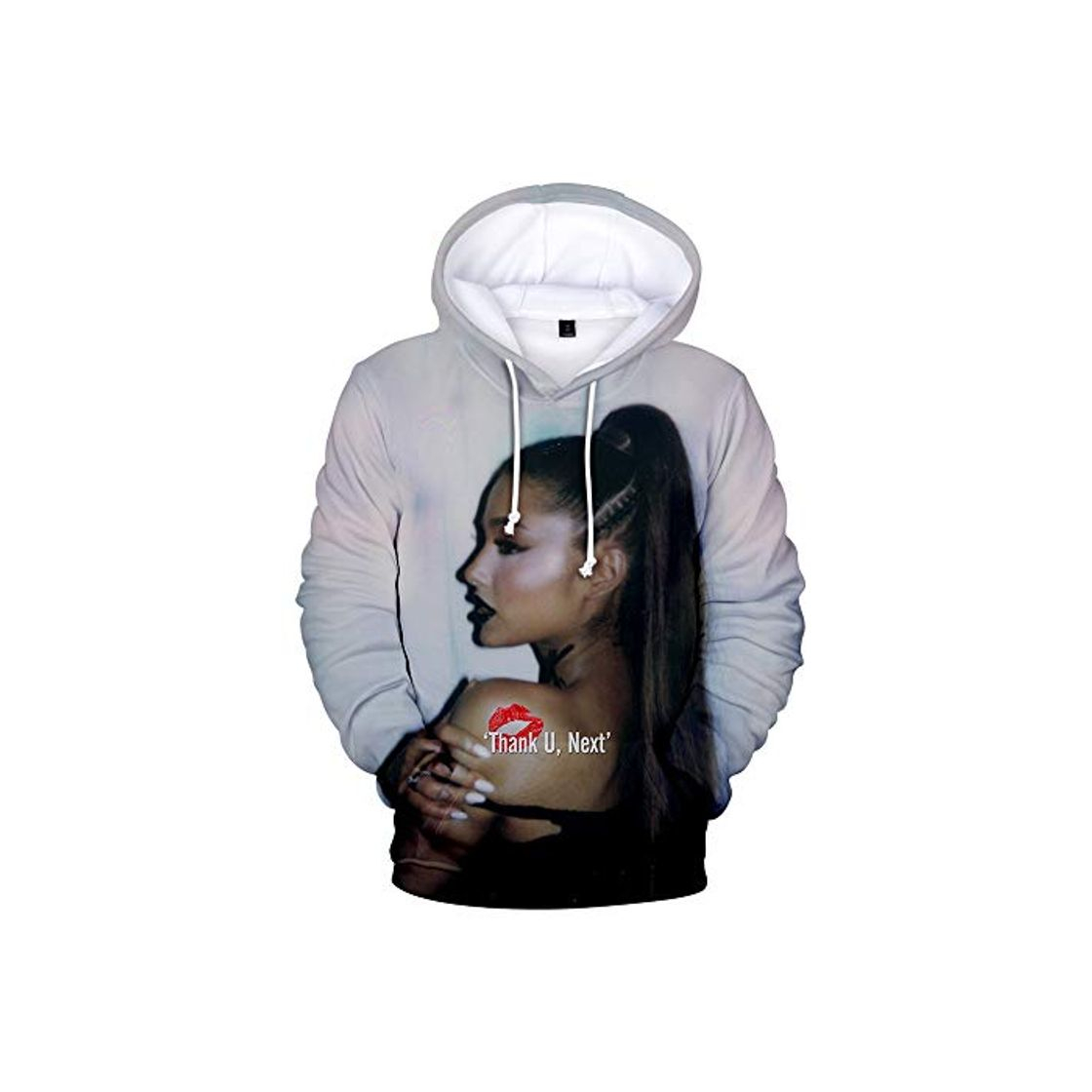 Fashion Sudadera De Mujer Jersey Informal Suelto Sudadera con Capucha Y Estampado 3D De Ariana Grande Sudadera De Manga Larga Dulce Linda Niña