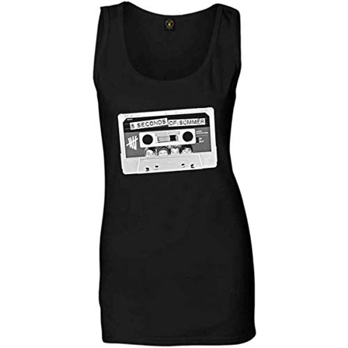 Moda Ladies 5 Seconds of Summer 5SOS Vest Tape Oficial Camiseta Mujeres señoras