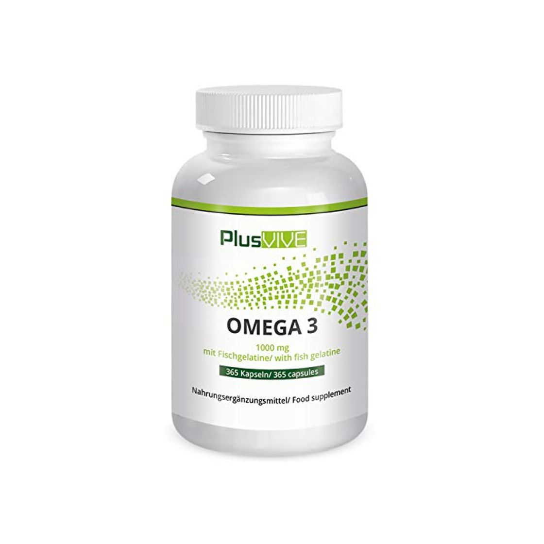 Social Plusvive - 365 cápsulas de omega 3 con recubrimiento de gelatina de