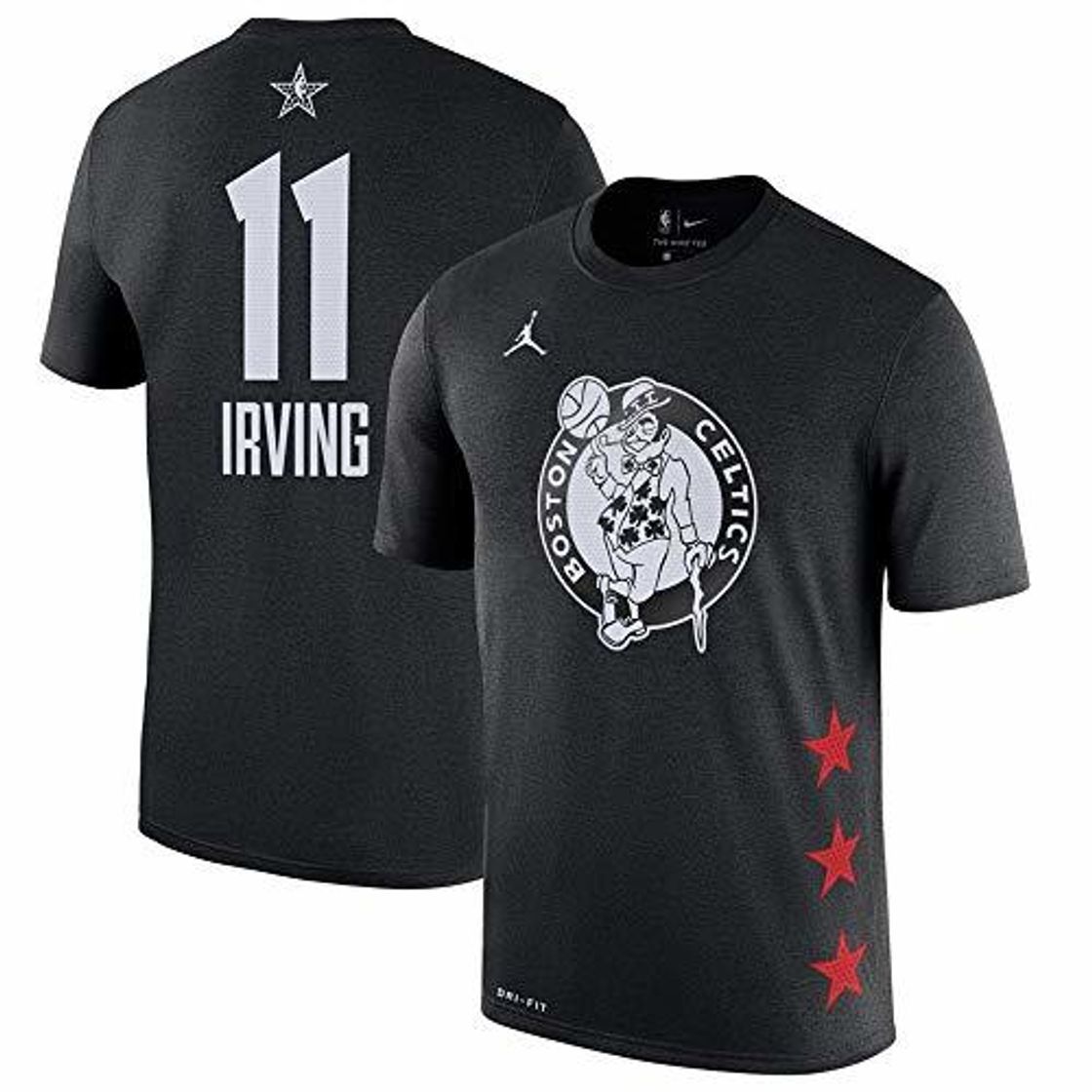 Moda LXY-Sports Camiseta NBA Boston Celtics 11 Kyrie Irving Camiseta Informal Suelta Impresa