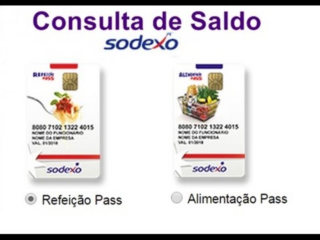 Moda Sodexo cartões