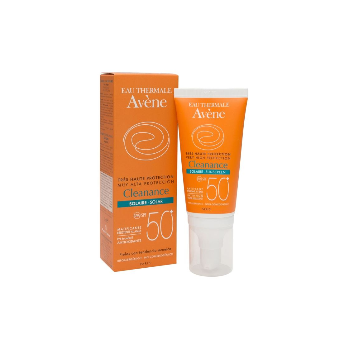 Productos Avène Crema Solar Cleanance SPF50