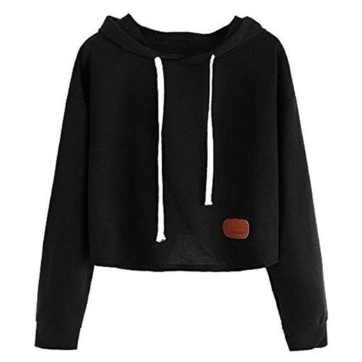 ZJSWCP Sudadera Casual Mujeres de Manga Larga Carta de impresión Patchwork con