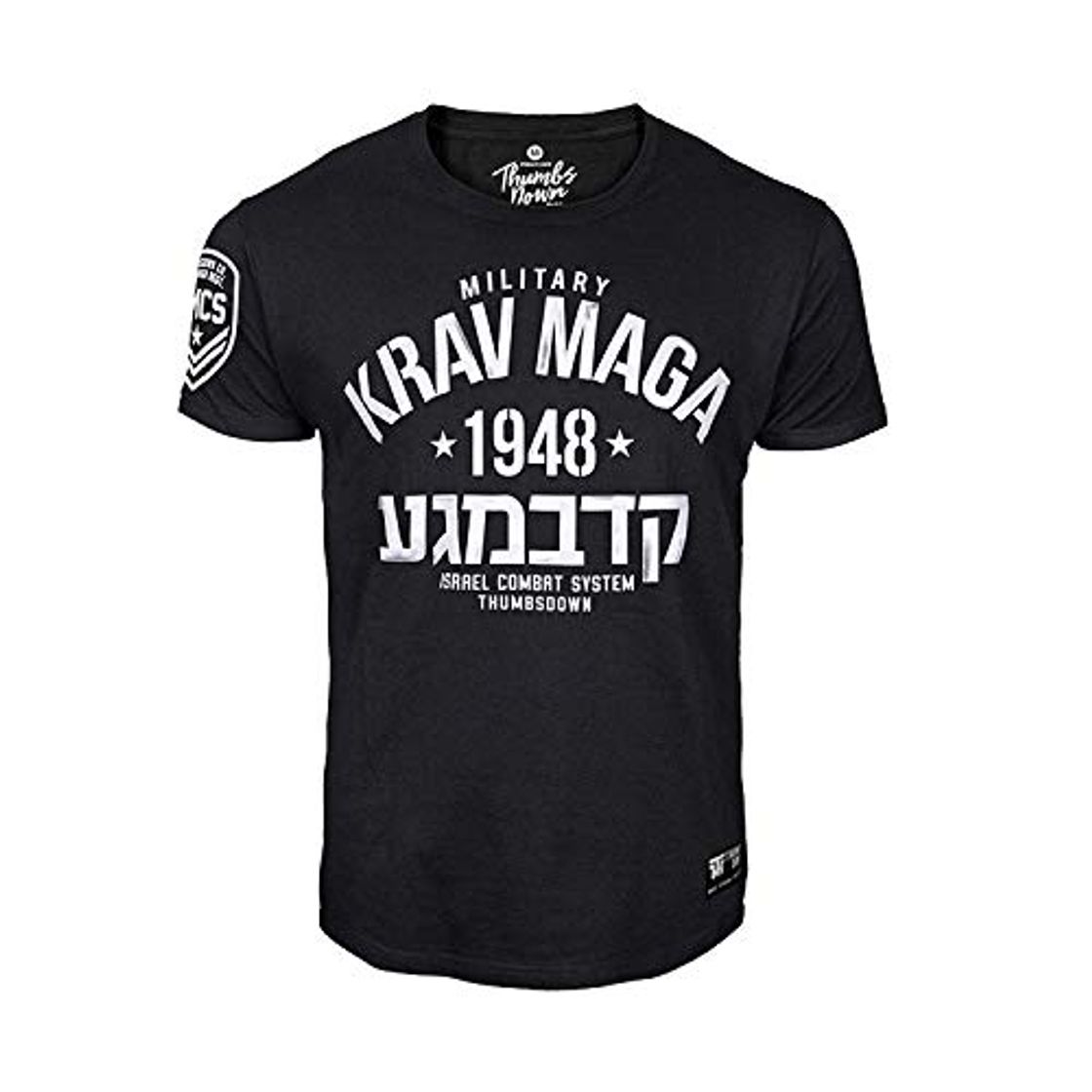 Moda Pulgares Down Krav Maga Camiseta Israel Combat Sistema MMA. Gimnasio Entrenamiento. Marcial