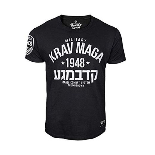Pulgares Down Krav Maga Camiseta Israel Combat Sistema MMA. Gimnasio Entrenamiento. Marcial