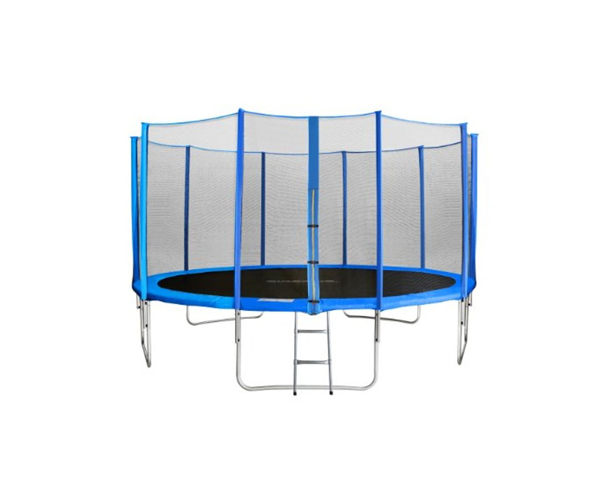 Product SixBros. SixJump 2,45 M Trampolín Cama elástica de jardín Azul - Escalera