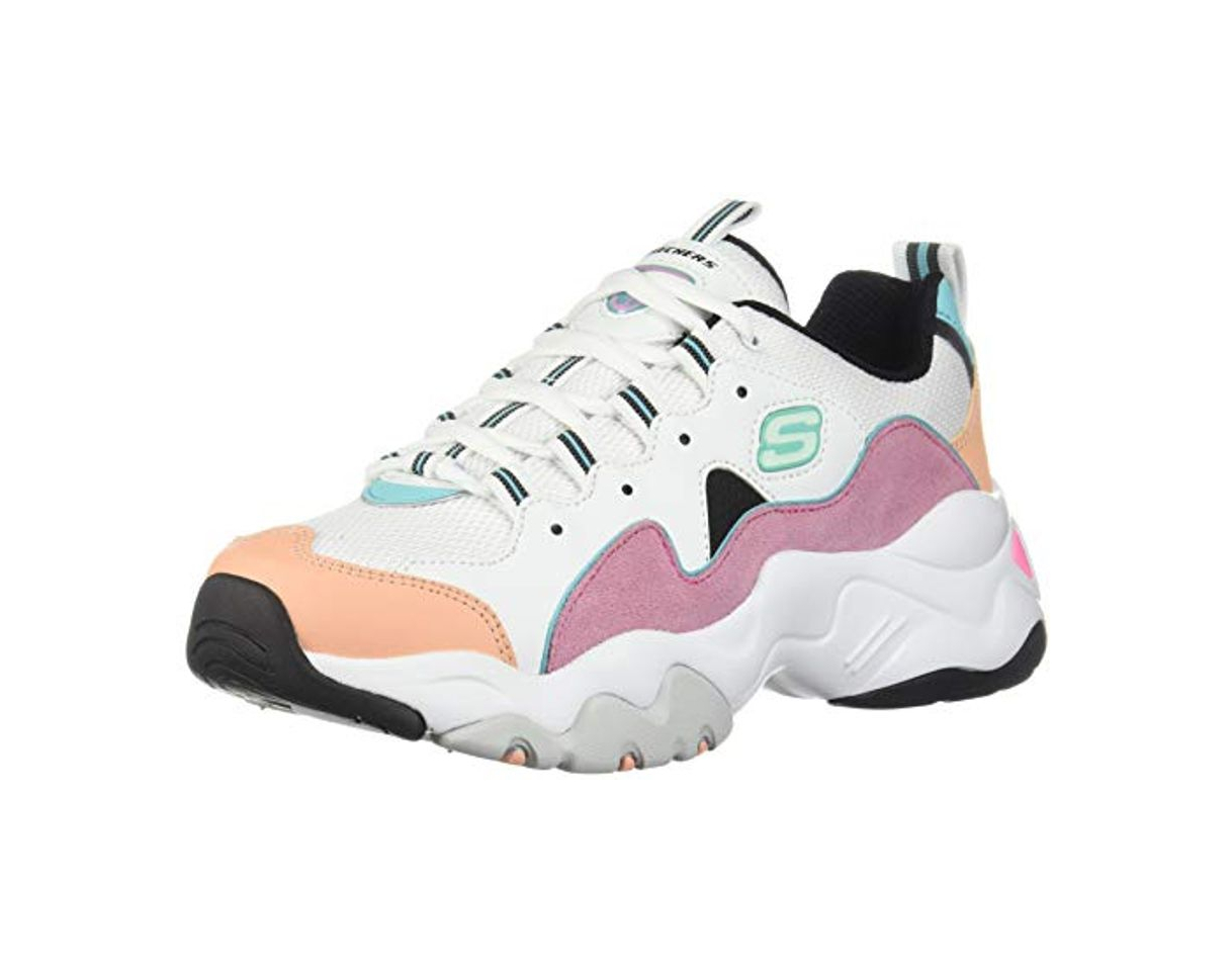 Social Skechers D'lites 3.0 Zenway - Zapatillas para Mujer, Blanco