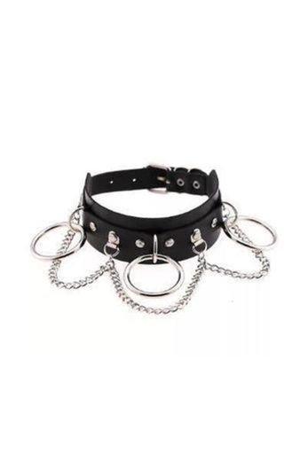 Chocker negro con cadenas