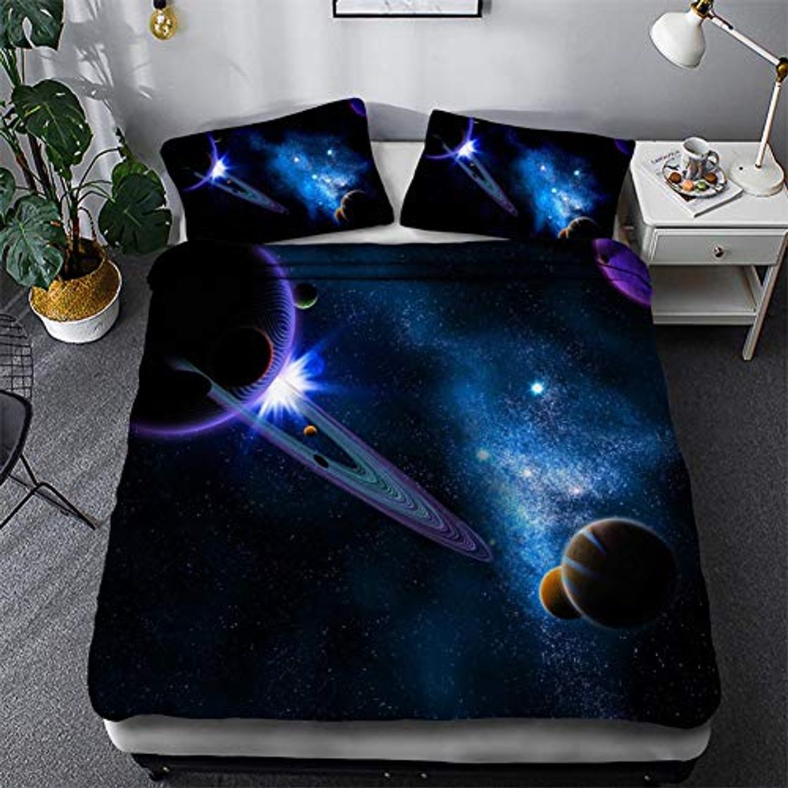 Products Timiany Ropa De Cama 3D Galaxy Microfibra Edredón 155 × 200 Juego