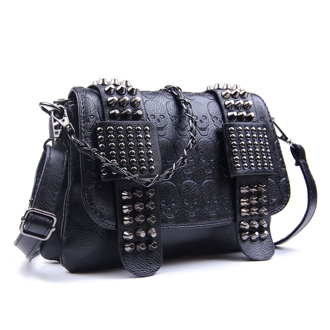 Producto EVEOUT Bolso Bandolera Estampado de Calaveras Punk para Mujer Bolso de Hombro