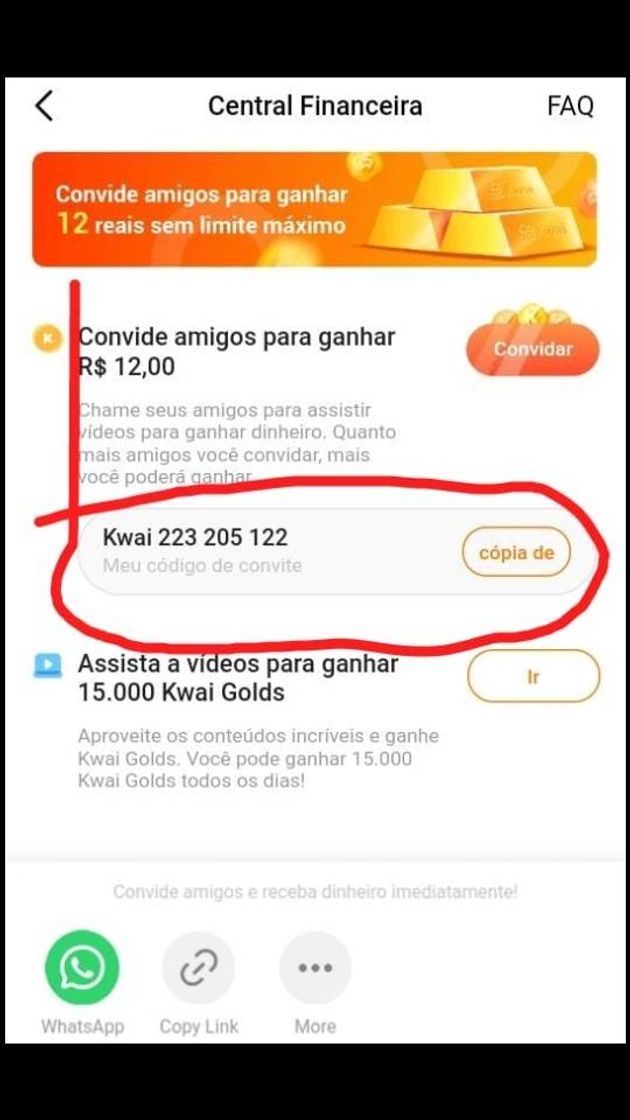 Moda GANHE ATÉ  12 REAIS  POR AMIGO NO KWAI, CÓDIGO  ABAIXO👇