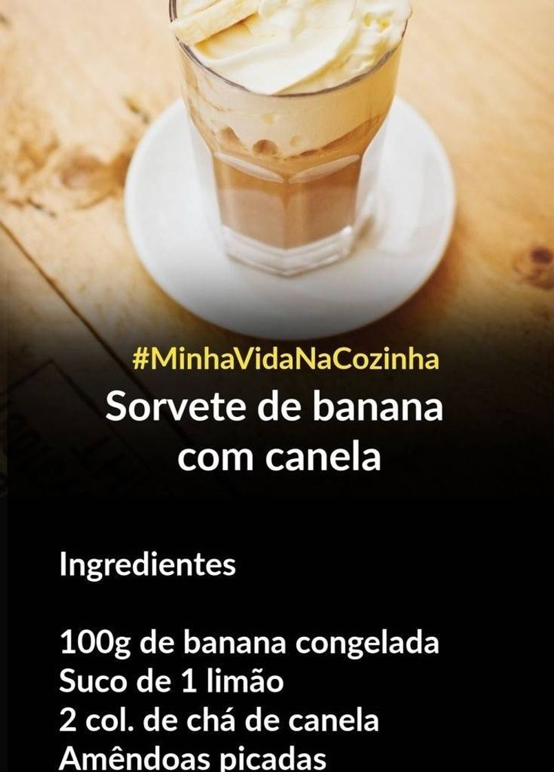 Social Sorvete de banana com canela 🍧🍌