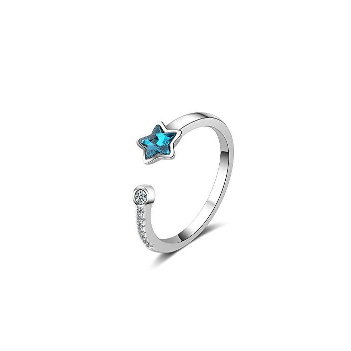 Product Chandler - Anillo de Plata de Ley 925 con Estrella Azul de