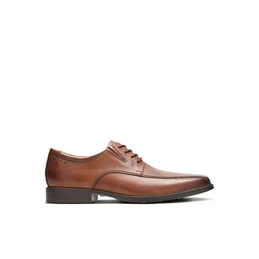 Clarks Tilden Walk, Zapatos de Cordones Derby para Hombre, Marrón