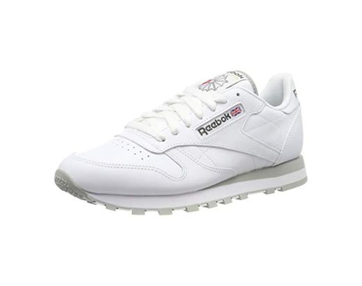 Reebok Classic Leather - Zapatillas de cuero para hombre, color blanco