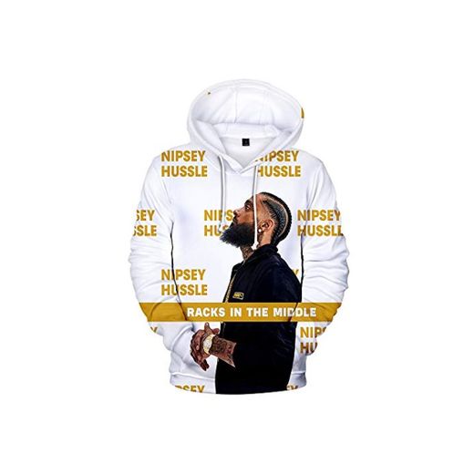 Xdsy Nipsey Hussle American Rapper Hot Casual Hoodie Sudadera con Capucha Digital