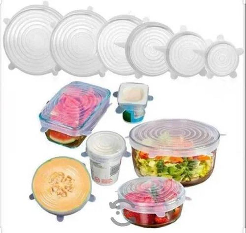 Social Tapas de silicón ajustables antiderrames reutilizables