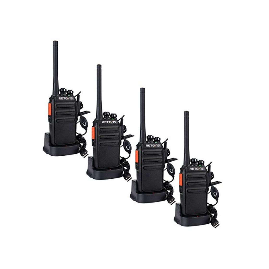 Electrónica Retevis RT24 Walkie Talkie Recargable PMR 446 Two Way Radio 16 Canales