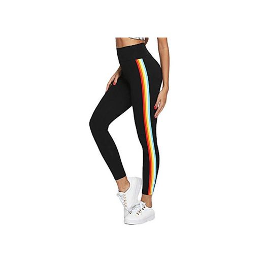 AOONE Pantalones de yoga Deporte Mujeres Fitness Legins Push Up Gym Cintura