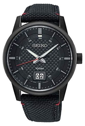 Seiko Reloj Analogico para Hombre de Cuarzo con Correa en Nailon SUR271P1