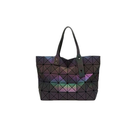 Bao Bag Mujeres Cadena Luminosa Bao Bolsa Diamante Geometría Bolsas de Hombro Llanura Plegable Messenger Bag Baobag Big