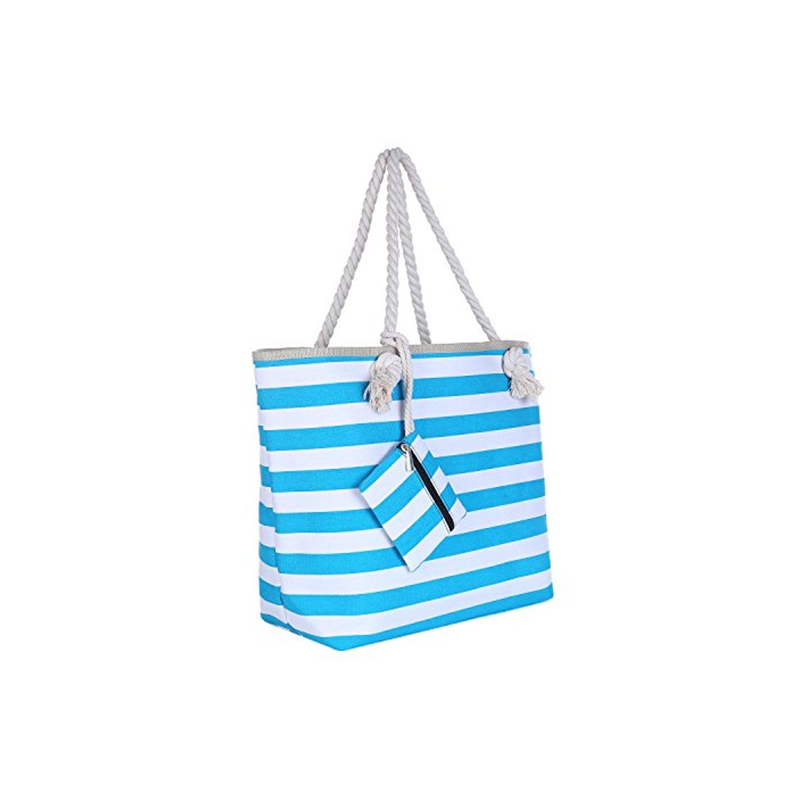 Moda Bolsa de Playa Grande con Cremallera 58 x 38 x 18 cm