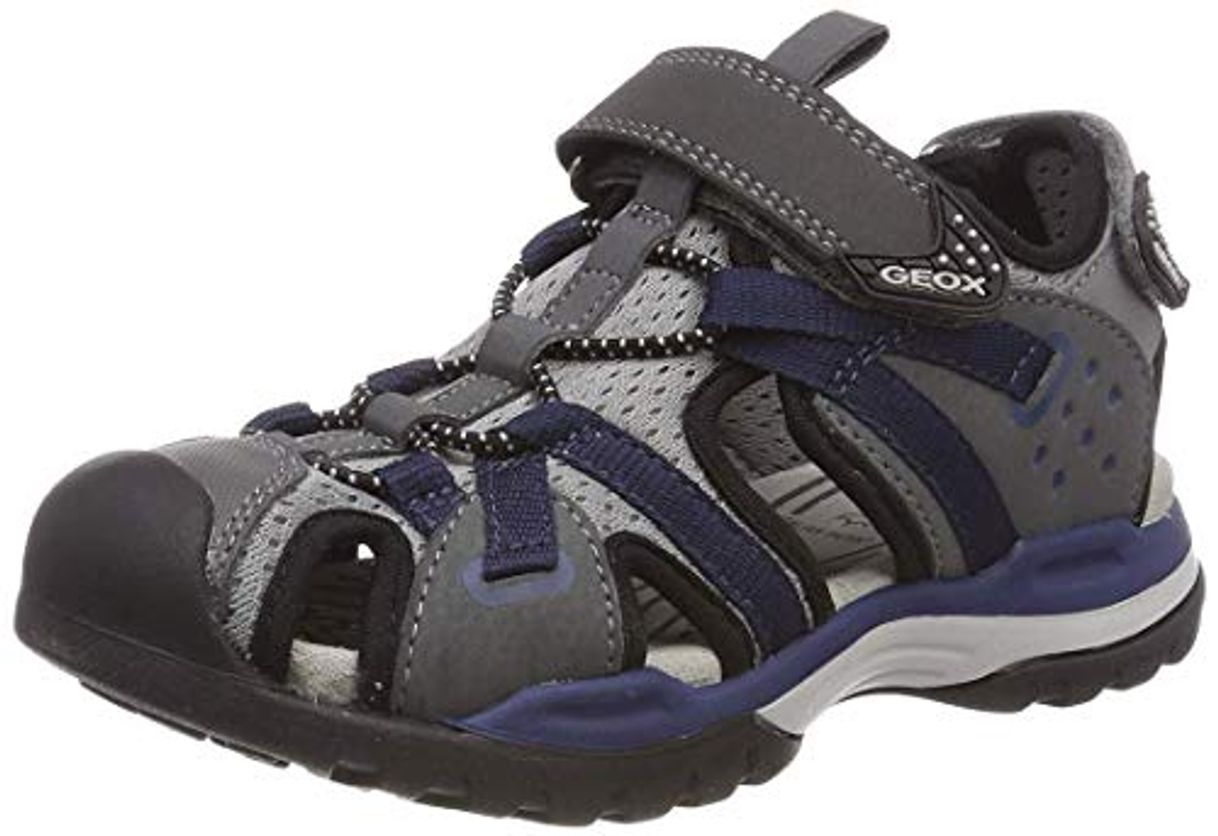 Moda Geox J Borealis Boy B, Sandalias Punta Cerrada para Niños, Gris