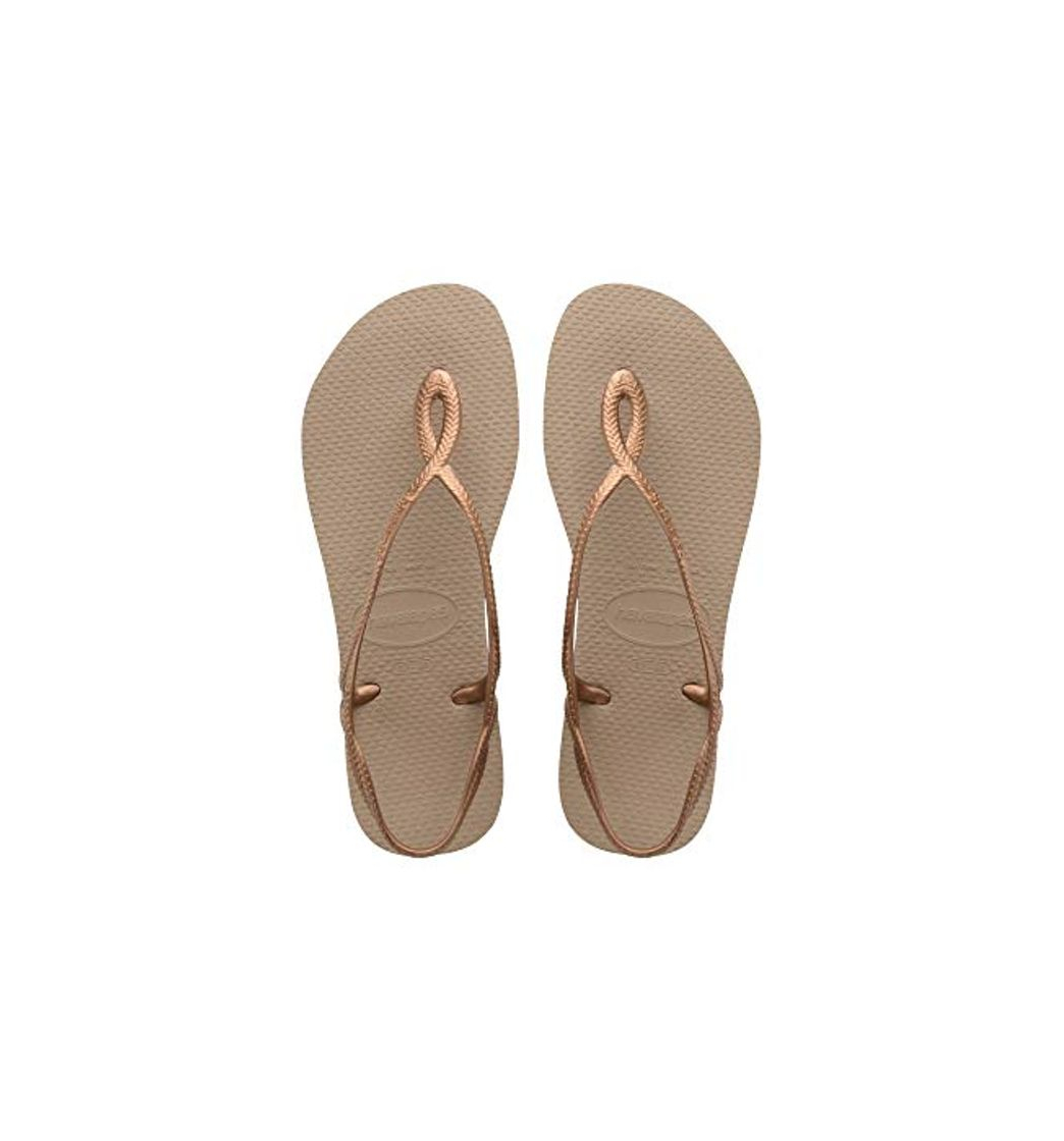 Social Havaianas Luna, Sandalias para Mujer, Dorado
