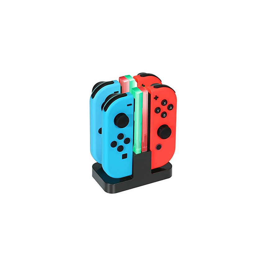 Electrónica KINGTOP Base de Carga 4 en 1 Cargador para Nintendo Switch Joy-Con