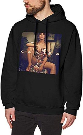 Ytdbh Men's Hoodie Pullover Camila Tshirt Cabello Hooded Sweatshirt Cotton Sweater Black