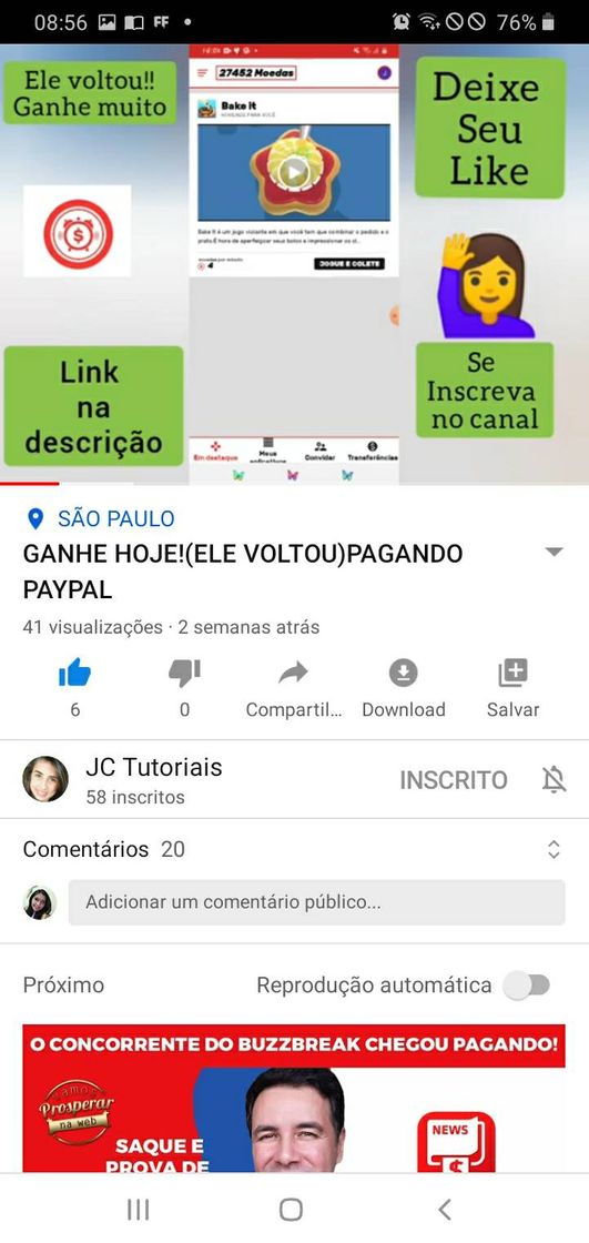 Fashion GANHE HOJE!(ELE VOLTOU)PAGANDO PAYPAL - YouTube sigam 