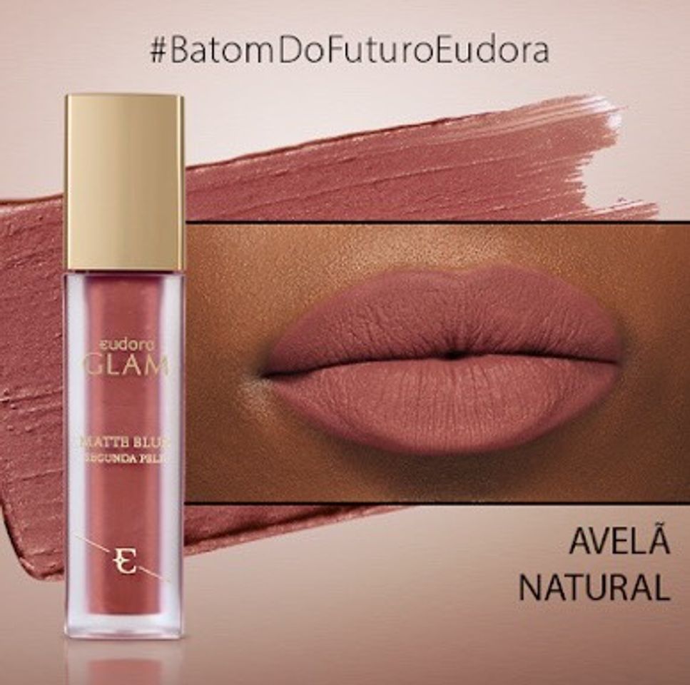 Fashion Batom Glam Matte Blur Segunda Pele Avelã Natural 5,5ml