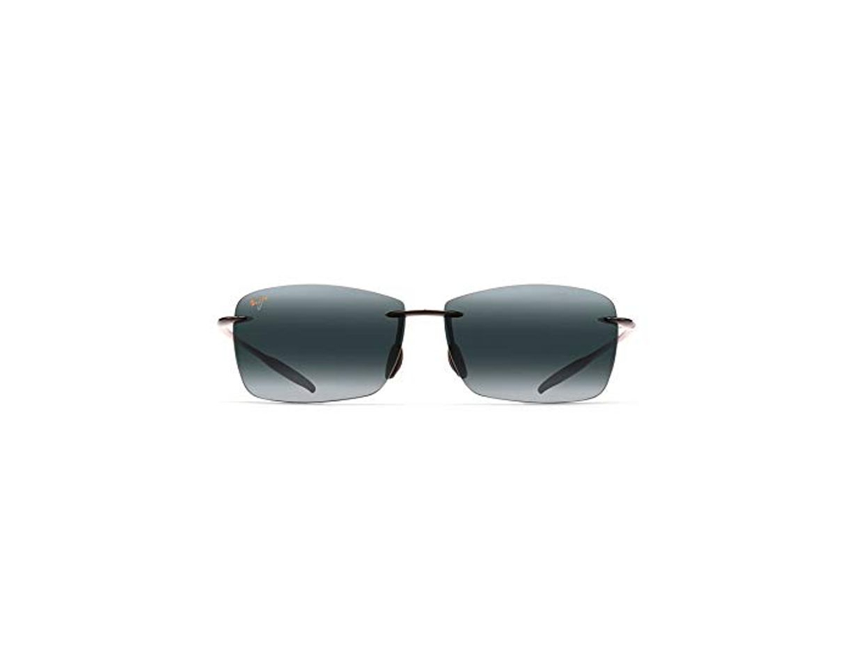 Productos Maui Jim Lighthouse 423-02 - Gafas de sol rectangulares polarizadas, marco negro