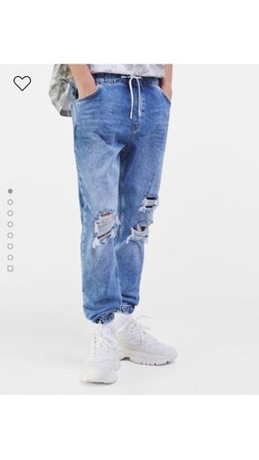 Jeans jogger rotos - Hombre | Bershka