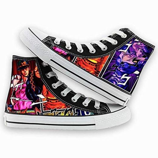 pZgfg Canvas Shoes Unisex Anime JoJo's Bizarre Adventure Zapatos Zapatillas De Lona Cosplay Zapatillas De Lona 35