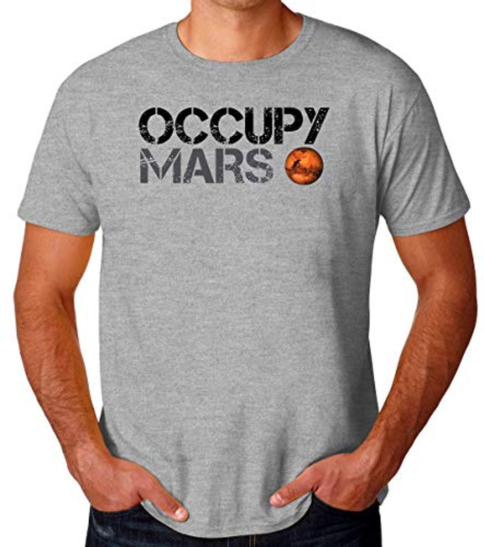 Moda BakoIsland Occupy Mars Space Planet SpaceX Camiseta para Hombres X