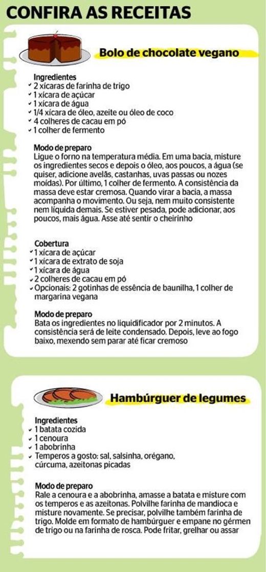 Moda Bolo e hambúrguer vegano🌱